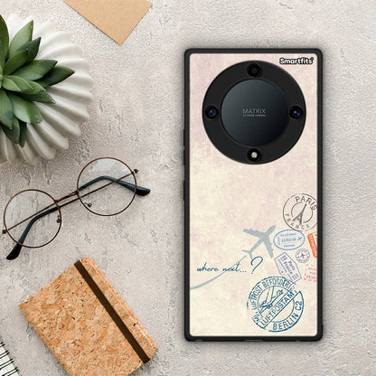 Θήκη Honor Magic5 Lite 5G / X9a Where Next από τη Smartfits με σχέδιο στο πίσω μέρος και μαύρο περίβλημα | Honor Magic5 Lite 5G / X9a Where Next Case with Colorful Back and Black Bezels