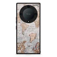 Thumbnail for Θήκη Honor Magic5 Lite 5G / X40 / X9a World Map από τη Smartfits με σχέδιο στο πίσω μέρος και μαύρο περίβλημα | Honor Magic5 Lite 5G / X40 / X9a World Map Case with Colorful Back and Black Bezels