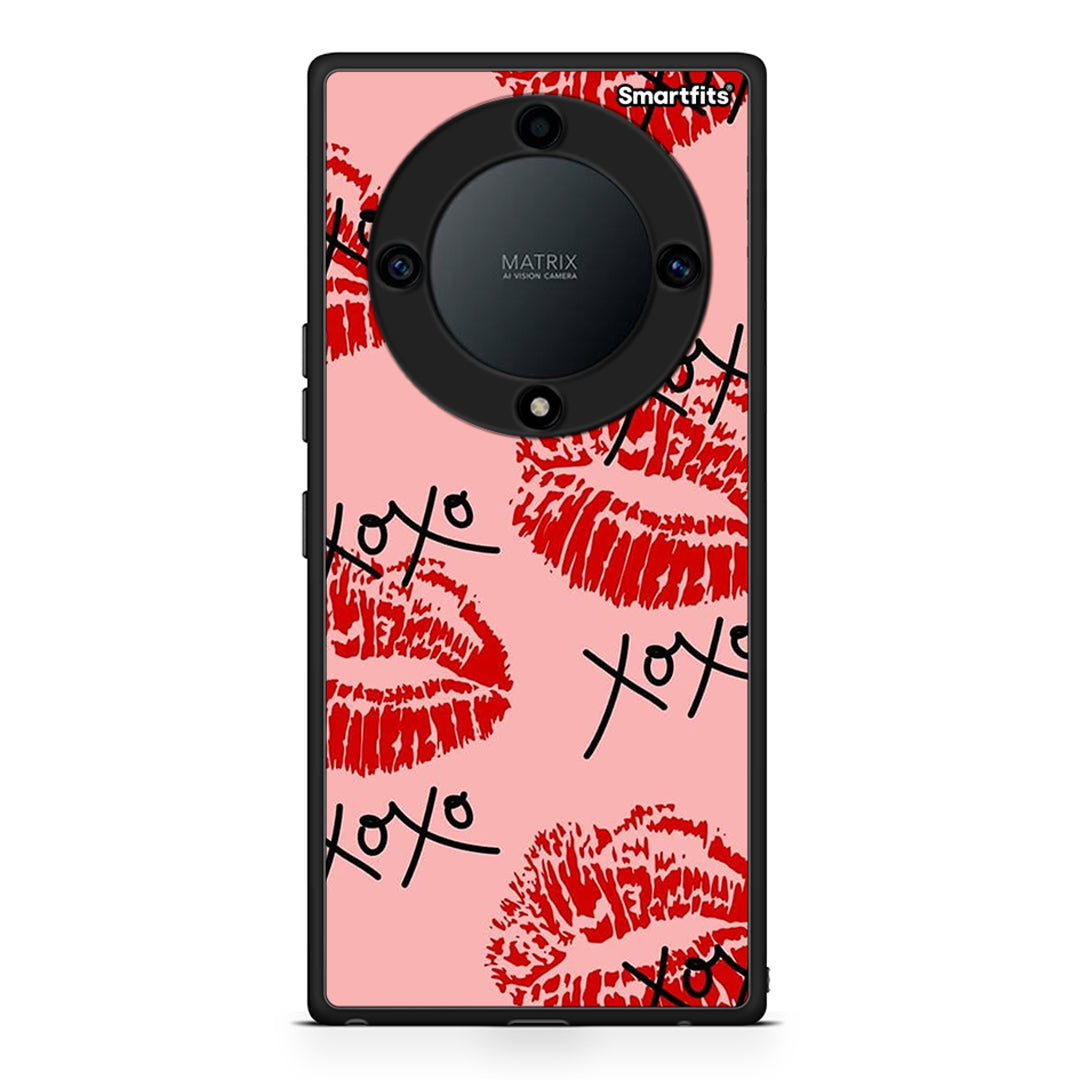 Θήκη Honor Magic5 Lite 5G / X9a XOXO Lips από τη Smartfits με σχέδιο στο πίσω μέρος και μαύρο περίβλημα | Honor Magic5 Lite 5G / X9a XOXO Lips Case with Colorful Back and Black Bezels