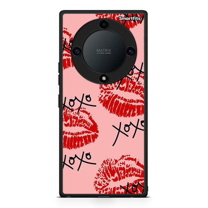 Θήκη Honor Magic5 Lite 5G / X9a XOXO Lips από τη Smartfits με σχέδιο στο πίσω μέρος και μαύρο περίβλημα | Honor Magic5 Lite 5G / X9a XOXO Lips Case with Colorful Back and Black Bezels
