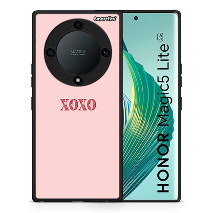 Θήκη Honor Magic5 Lite 5G / X9a XOXO Love από τη Smartfits με σχέδιο στο πίσω μέρος και μαύρο περίβλημα | Honor Magic5 Lite 5G / X9a XOXO Love Case with Colorful Back and Black Bezels