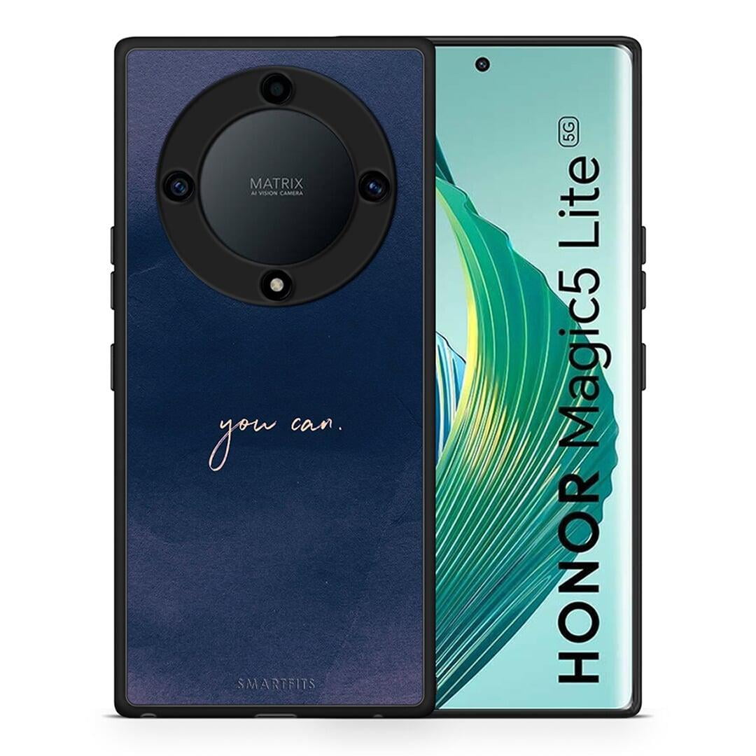 Θήκη Honor Magic5 Lite 5G / X9a You Can από τη Smartfits με σχέδιο στο πίσω μέρος και μαύρο περίβλημα | Honor Magic5 Lite 5G / X9a You Can Case with Colorful Back and Black Bezels