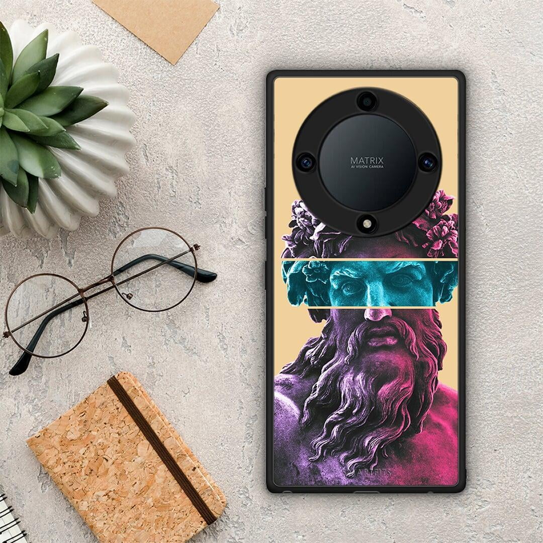 Θήκη Honor Magic5 Lite 5G / X9a Zeus Art από τη Smartfits με σχέδιο στο πίσω μέρος και μαύρο περίβλημα | Honor Magic5 Lite 5G / X9a Zeus Art Case with Colorful Back and Black Bezels