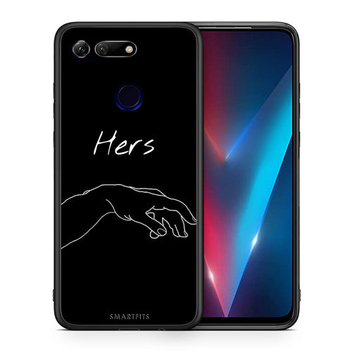 Θήκη Αγίου Βαλεντίνου Honor View 20 Aeshetic Love 1 από τη Smartfits με σχέδιο στο πίσω μέρος και μαύρο περίβλημα | Honor View 20 Aeshetic Love 1 case with colorful back and black bezels