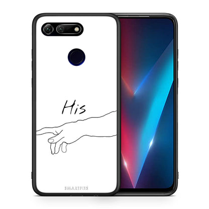 Θήκη Αγίου Βαλεντίνου Honor View 20 Aeshetic Love 2 από τη Smartfits με σχέδιο στο πίσω μέρος και μαύρο περίβλημα | Honor View 20 Aeshetic Love 2 case with colorful back and black bezels