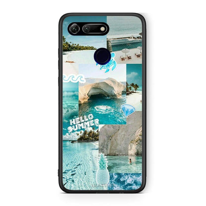 Honor View 20 Aesthetic Summer Θήκη από τη Smartfits με σχέδιο στο πίσω μέρος και μαύρο περίβλημα | Smartphone case with colorful back and black bezels by Smartfits