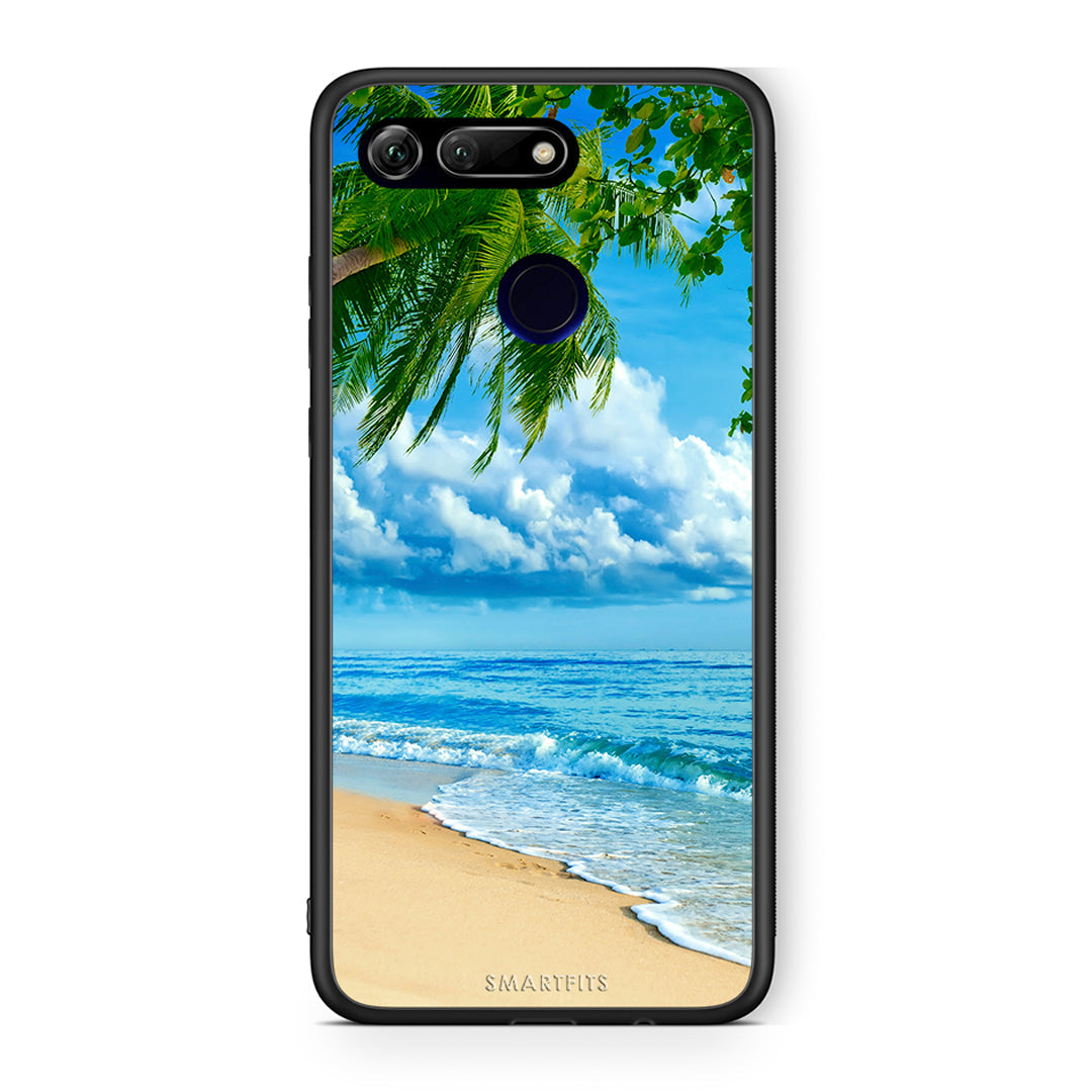 Honor View 20 Beautiful Beach θήκη από τη Smartfits με σχέδιο στο πίσω μέρος και μαύρο περίβλημα | Smartphone case with colorful back and black bezels by Smartfits