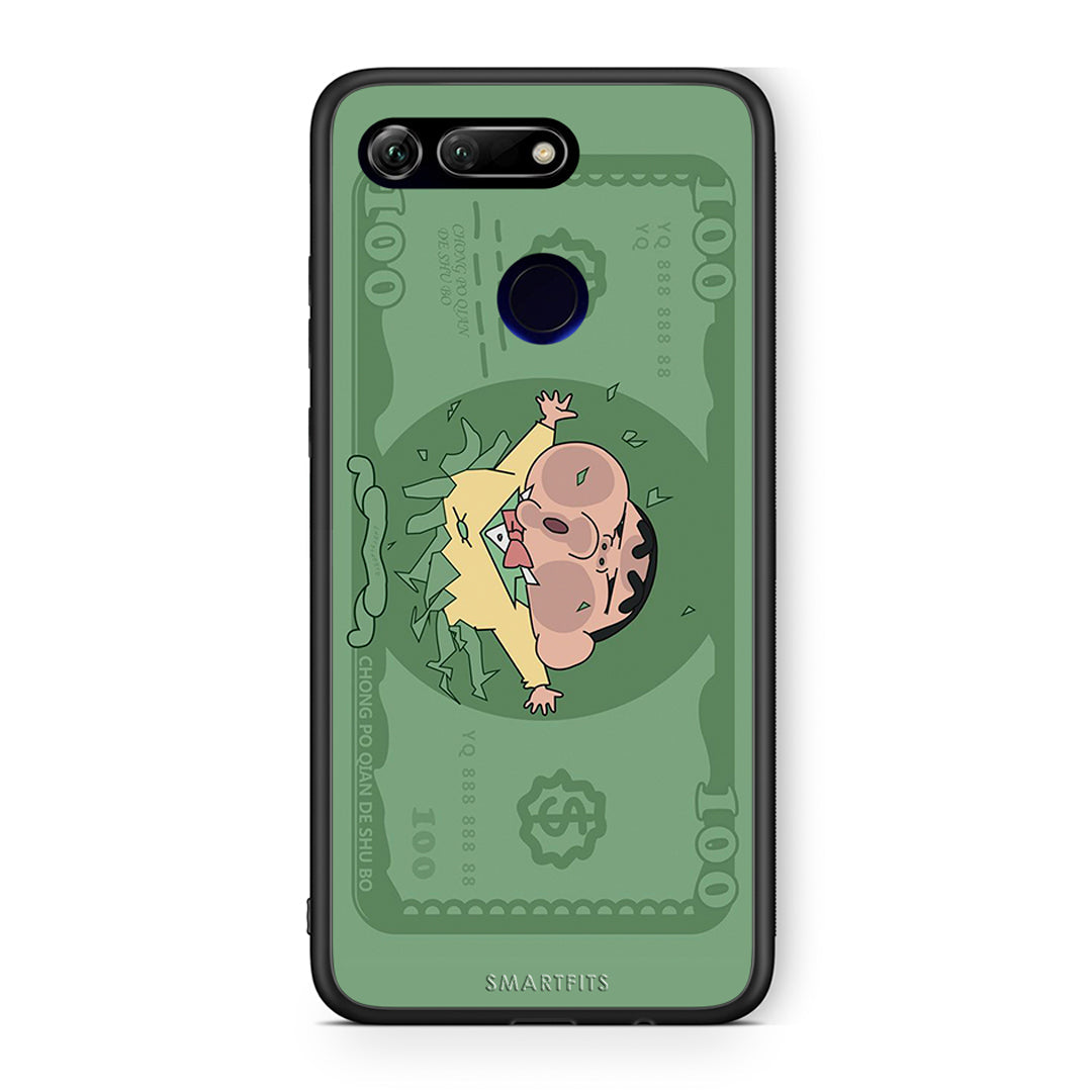 Honor View 20 Big Money Θήκη Αγίου Βαλεντίνου από τη Smartfits με σχέδιο στο πίσω μέρος και μαύρο περίβλημα | Smartphone case with colorful back and black bezels by Smartfits