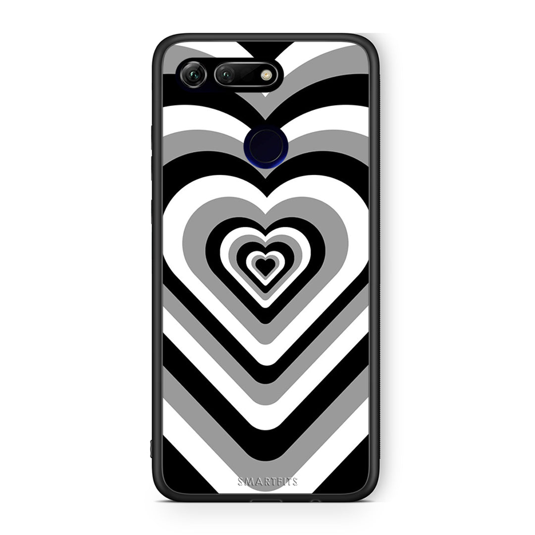 Honor View 20 Black Hearts θήκη από τη Smartfits με σχέδιο στο πίσω μέρος και μαύρο περίβλημα | Smartphone case with colorful back and black bezels by Smartfits