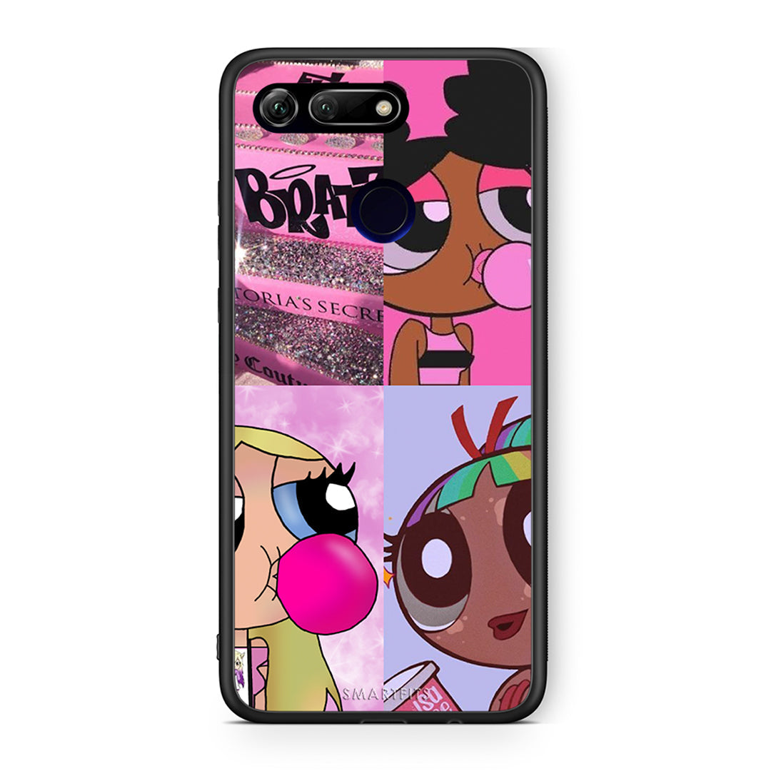 Honor View 20 Bubble Girls Θήκη Αγίου Βαλεντίνου από τη Smartfits με σχέδιο στο πίσω μέρος και μαύρο περίβλημα | Smartphone case with colorful back and black bezels by Smartfits