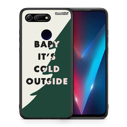 Θήκη Honor View 20 Cold Outside από τη Smartfits με σχέδιο στο πίσω μέρος και μαύρο περίβλημα | Honor View 20 Cold Outside case with colorful back and black bezels