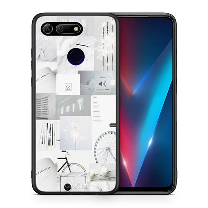 Θήκη Αγίου Βαλεντίνου Honor View 20 Collage Make Me Wonder από τη Smartfits με σχέδιο στο πίσω μέρος και μαύρο περίβλημα | Honor View 20 Collage Make Me Wonder case with colorful back and black bezels