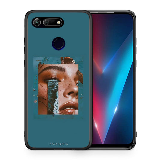 Θήκη Honor View 20 Cry An Ocean από τη Smartfits με σχέδιο στο πίσω μέρος και μαύρο περίβλημα | Honor View 20 Cry An Ocean case with colorful back and black bezels