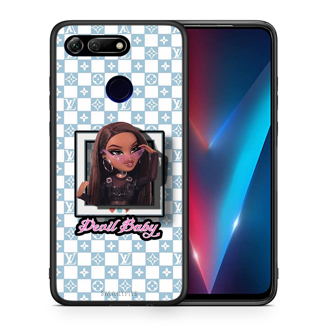 Θήκη Αγίου Βαλεντίνου Honor View 20 Devil Baby από τη Smartfits με σχέδιο στο πίσω μέρος και μαύρο περίβλημα | Honor View 20 Devil Baby case with colorful back and black bezels