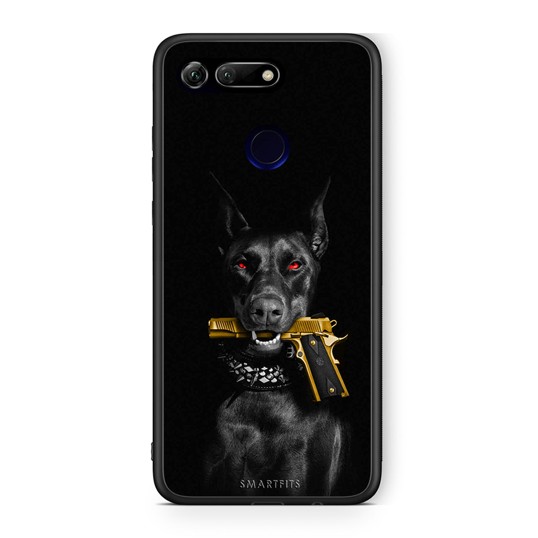 Honor View 20 Golden Gun Θήκη Αγίου Βαλεντίνου από τη Smartfits με σχέδιο στο πίσω μέρος και μαύρο περίβλημα | Smartphone case with colorful back and black bezels by Smartfits