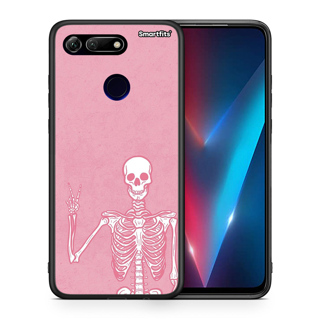 Θήκη Honor View 20 Halloween Motivation από τη Smartfits με σχέδιο στο πίσω μέρος και μαύρο περίβλημα | Honor View 20 Halloween Motivation case with colorful back and black bezels