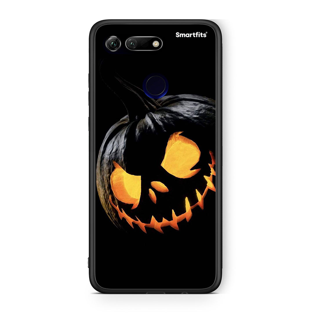 Honor View 20 Halloween Scary Pumpkin Θήκη από τη Smartfits με σχέδιο στο πίσω μέρος και μαύρο περίβλημα | Smartphone case with colorful back and black bezels by Smartfits
