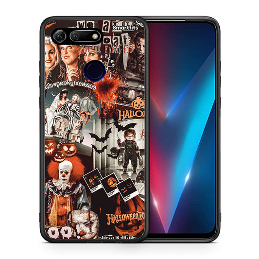Θήκη Honor View 20 Halloween Spooky Season από τη Smartfits με σχέδιο στο πίσω μέρος και μαύρο περίβλημα | Honor View 20 Halloween Spooky Season case with colorful back and black bezels
