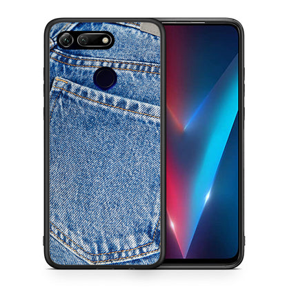 Θήκη Honor View 20 Jeans Pocket από τη Smartfits με σχέδιο στο πίσω μέρος και μαύρο περίβλημα | Honor View 20 Jeans Pocket case with colorful back and black bezels