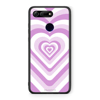 Thumbnail for Honor View 20 Lilac Hearts θήκη από τη Smartfits με σχέδιο στο πίσω μέρος και μαύρο περίβλημα | Smartphone case with colorful back and black bezels by Smartfits