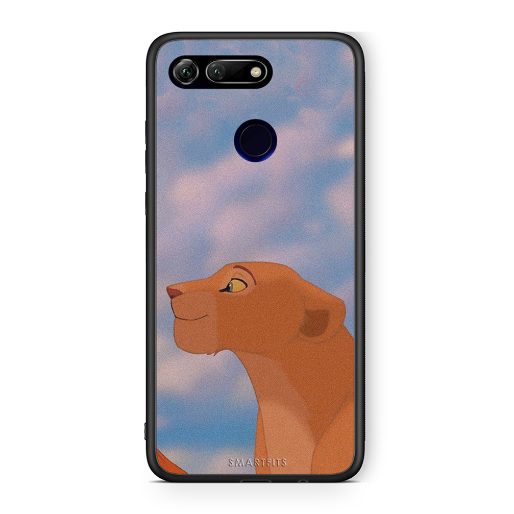 Honor View 20 Lion Love 2 Θήκη Αγίου Βαλεντίνου από τη Smartfits με σχέδιο στο πίσω μέρος και μαύρο περίβλημα | Smartphone case with colorful back and black bezels by Smartfits