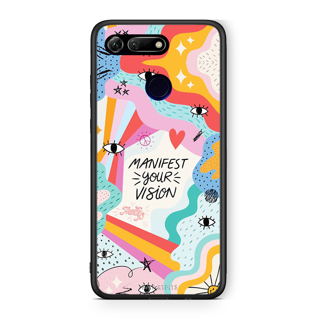 Honor View 20 Manifest Your Vision θήκη από τη Smartfits με σχέδιο στο πίσω μέρος και μαύρο περίβλημα | Smartphone case with colorful back and black bezels by Smartfits
