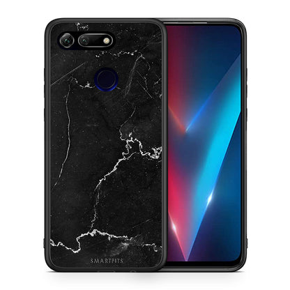Θήκη Honor View 20 Marble Black από τη Smartfits με σχέδιο στο πίσω μέρος και μαύρο περίβλημα | Honor View 20 Marble Black case with colorful back and black bezels
