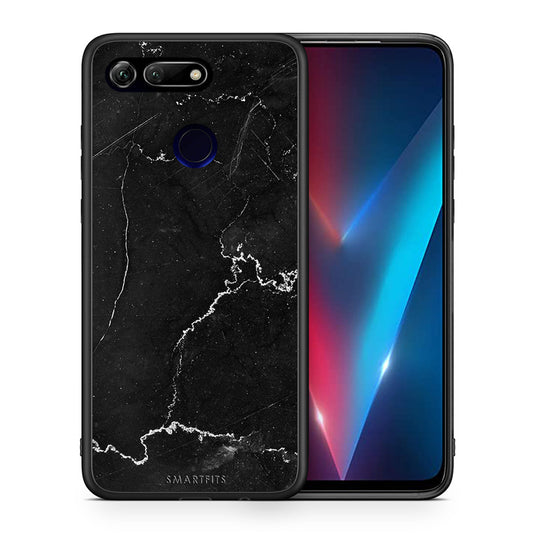 Θήκη Honor View 20 Marble Black από τη Smartfits με σχέδιο στο πίσω μέρος και μαύρο περίβλημα | Honor View 20 Marble Black case with colorful back and black bezels