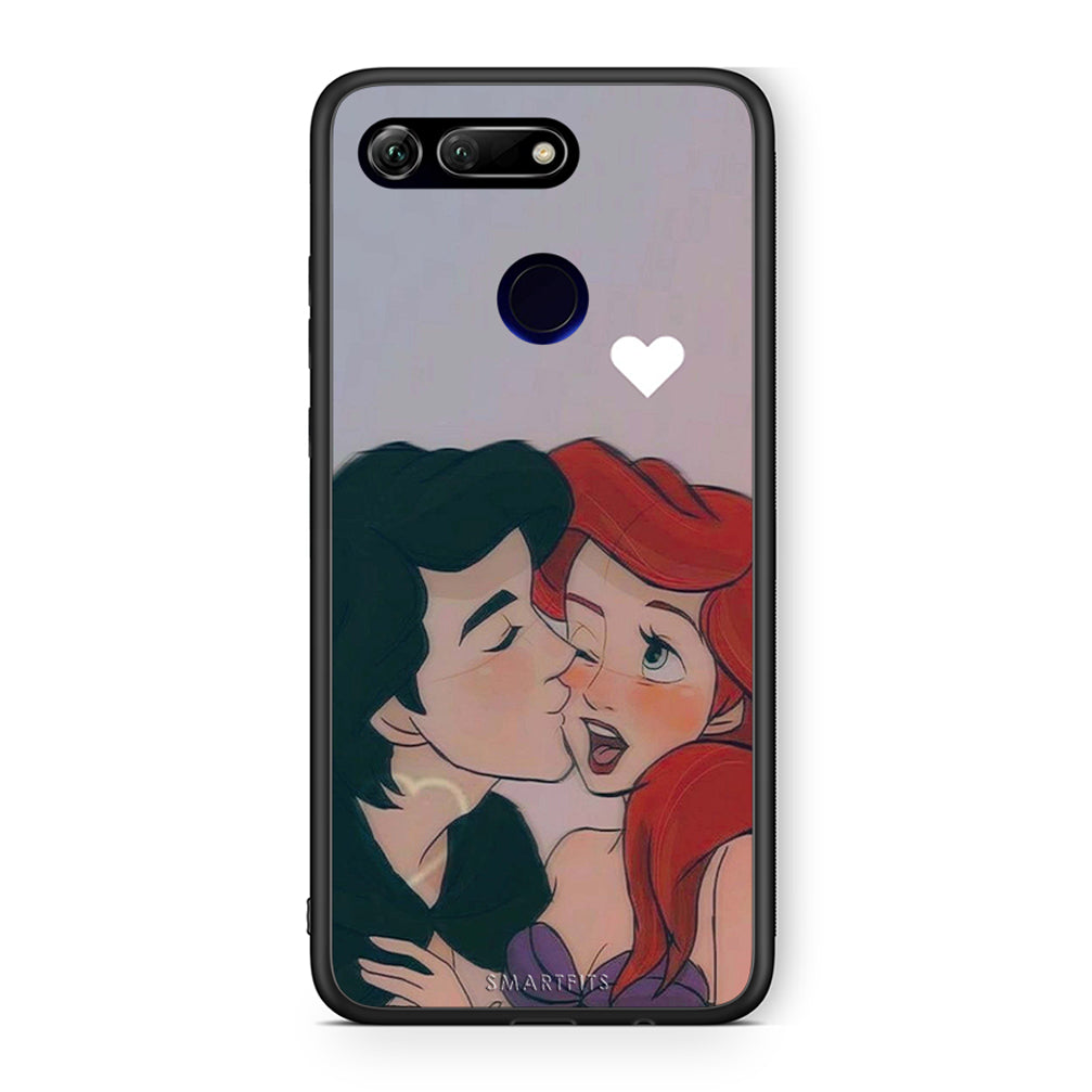Honor View 20 Mermaid Love Θήκη Αγίου Βαλεντίνου από τη Smartfits με σχέδιο στο πίσω μέρος και μαύρο περίβλημα | Smartphone case with colorful back and black bezels by Smartfits