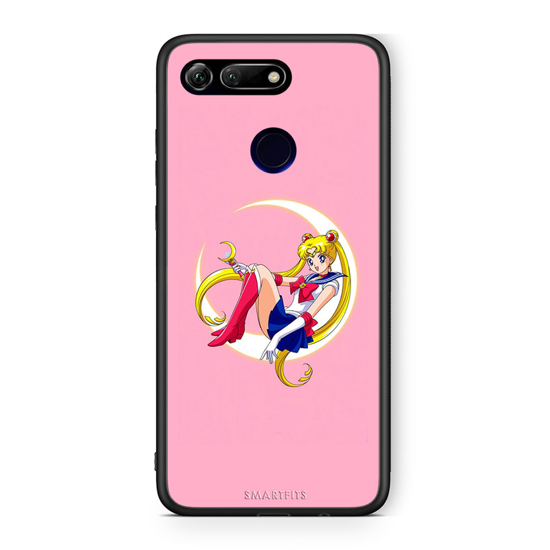 Honor View 20 Moon Girl θήκη από τη Smartfits με σχέδιο στο πίσω μέρος και μαύρο περίβλημα | Smartphone case with colorful back and black bezels by Smartfits