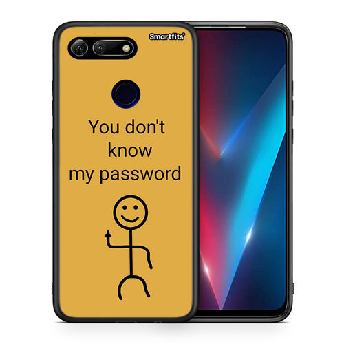 Θήκη Honor View 20 My Password από τη Smartfits με σχέδιο στο πίσω μέρος και μαύρο περίβλημα | Honor View 20 My Password case with colorful back and black bezels