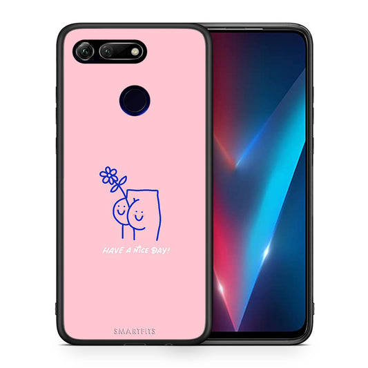 Θήκη Honor View 20 Nice Day από τη Smartfits με σχέδιο στο πίσω μέρος και μαύρο περίβλημα | Honor View 20 Nice Day case with colorful back and black bezels