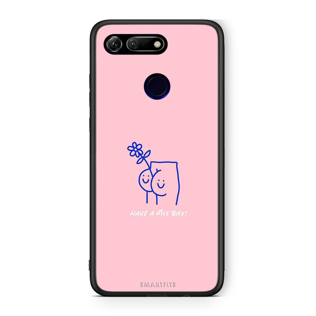 Honor View 20 Nice Day θήκη από τη Smartfits με σχέδιο στο πίσω μέρος και μαύρο περίβλημα | Smartphone case with colorful back and black bezels by Smartfits