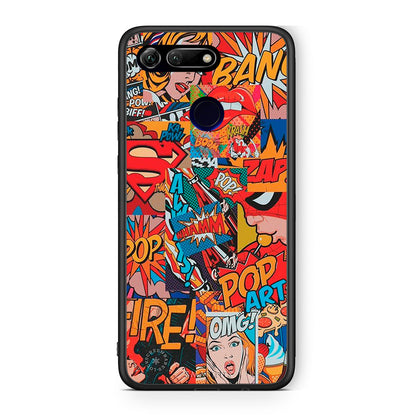 Honor View 20 PopArt OMG θήκη από τη Smartfits με σχέδιο στο πίσω μέρος και μαύρο περίβλημα | Smartphone case with colorful back and black bezels by Smartfits
