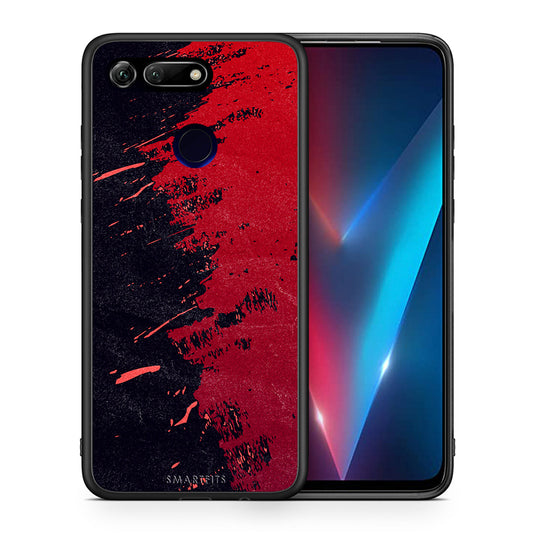 Θήκη Αγίου Βαλεντίνου Honor View 20 Red Paint από τη Smartfits με σχέδιο στο πίσω μέρος και μαύρο περίβλημα | Honor View 20 Red Paint case with colorful back and black bezels