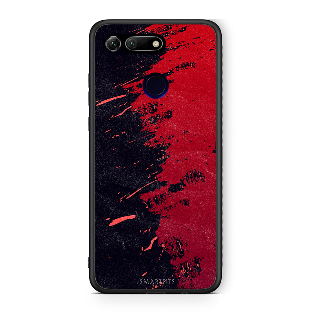 Honor View 20 Red Paint Θήκη Αγίου Βαλεντίνου από τη Smartfits με σχέδιο στο πίσω μέρος και μαύρο περίβλημα | Smartphone case with colorful back and black bezels by Smartfits