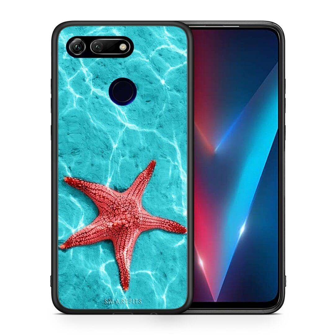 Θήκη Honor View 20 Red Starfish από τη Smartfits με σχέδιο στο πίσω μέρος και μαύρο περίβλημα | Honor View 20 Red Starfish case with colorful back and black bezels