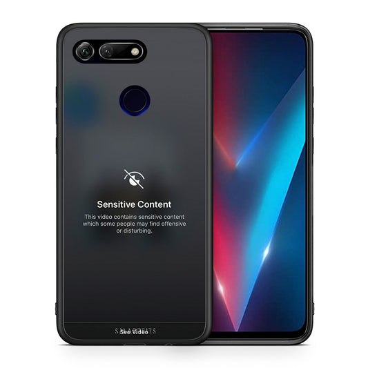 Θήκη Honor View 20 Sensitive Content από τη Smartfits με σχέδιο στο πίσω μέρος και μαύρο περίβλημα | Honor View 20 Sensitive Content case with colorful back and black bezels