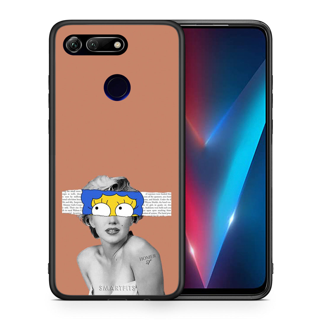 Θήκη Honor View 20 Sim Merilyn από τη Smartfits με σχέδιο στο πίσω μέρος και μαύρο περίβλημα | Honor View 20 Sim Merilyn case with colorful back and black bezels