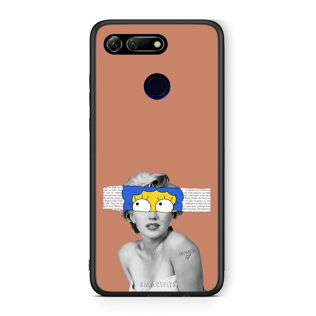 Honor View 20 Sim Merilyn θήκη από τη Smartfits με σχέδιο στο πίσω μέρος και μαύρο περίβλημα | Smartphone case with colorful back and black bezels by Smartfits
