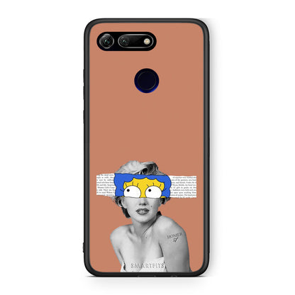 Honor View 20 Sim Merilyn θήκη από τη Smartfits με σχέδιο στο πίσω μέρος και μαύρο περίβλημα | Smartphone case with colorful back and black bezels by Smartfits