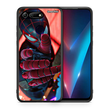 Θήκη Honor View 20 Spider Hand από τη Smartfits με σχέδιο στο πίσω μέρος και μαύρο περίβλημα | Honor View 20 Spider Hand case with colorful back and black bezels