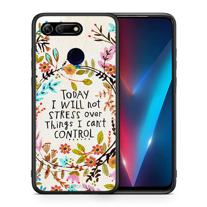 Θήκη Honor View 20 Stress Over από τη Smartfits με σχέδιο στο πίσω μέρος και μαύρο περίβλημα | Honor View 20 Stress Over case with colorful back and black bezels