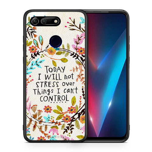 Θήκη Honor View 20 Stress Over από τη Smartfits με σχέδιο στο πίσω μέρος και μαύρο περίβλημα | Honor View 20 Stress Over case with colorful back and black bezels