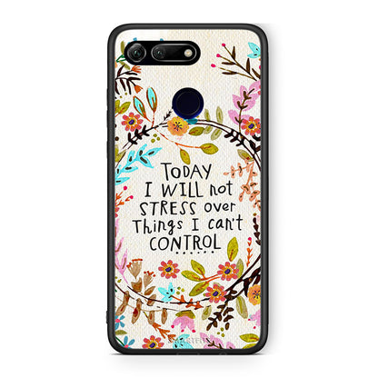 Honor View 20 Stress Over θήκη από τη Smartfits με σχέδιο στο πίσω μέρος και μαύρο περίβλημα | Smartphone case with colorful back and black bezels by Smartfits