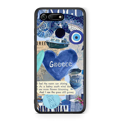 Honor View 20 Summer In Greece Θήκη από τη Smartfits με σχέδιο στο πίσω μέρος και μαύρο περίβλημα | Smartphone case with colorful back and black bezels by Smartfits