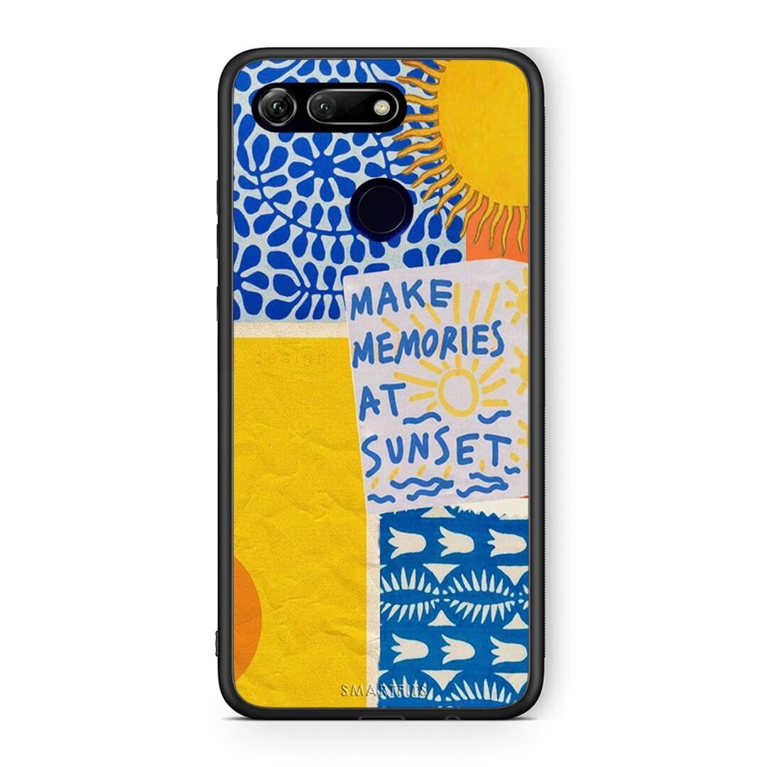 Honor View 20 Sunset Memories Θήκη από τη Smartfits με σχέδιο στο πίσω μέρος και μαύρο περίβλημα | Smartphone case with colorful back and black bezels by Smartfits