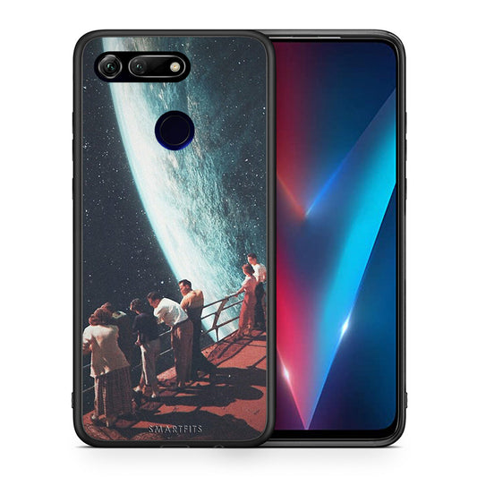 Θήκη Honor View 20 Surreal View από τη Smartfits με σχέδιο στο πίσω μέρος και μαύρο περίβλημα | Honor View 20 Surreal View case with colorful back and black bezels