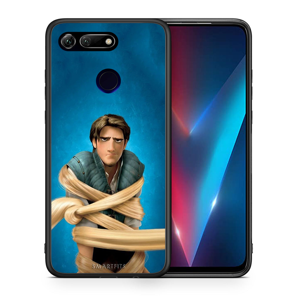 Θήκη Αγίου Βαλεντίνου Honor View 20 Tangled 1 από τη Smartfits με σχέδιο στο πίσω μέρος και μαύρο περίβλημα | Honor View 20 Tangled 1 case with colorful back and black bezels