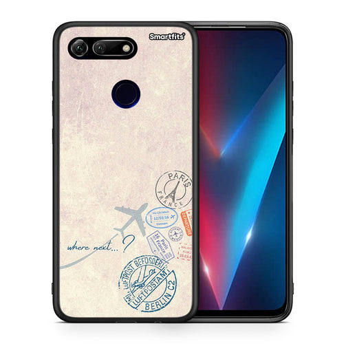 Θήκη Honor View 20 Where Next από τη Smartfits με σχέδιο στο πίσω μέρος και μαύρο περίβλημα | Honor View 20 Where Next case with colorful back and black bezels